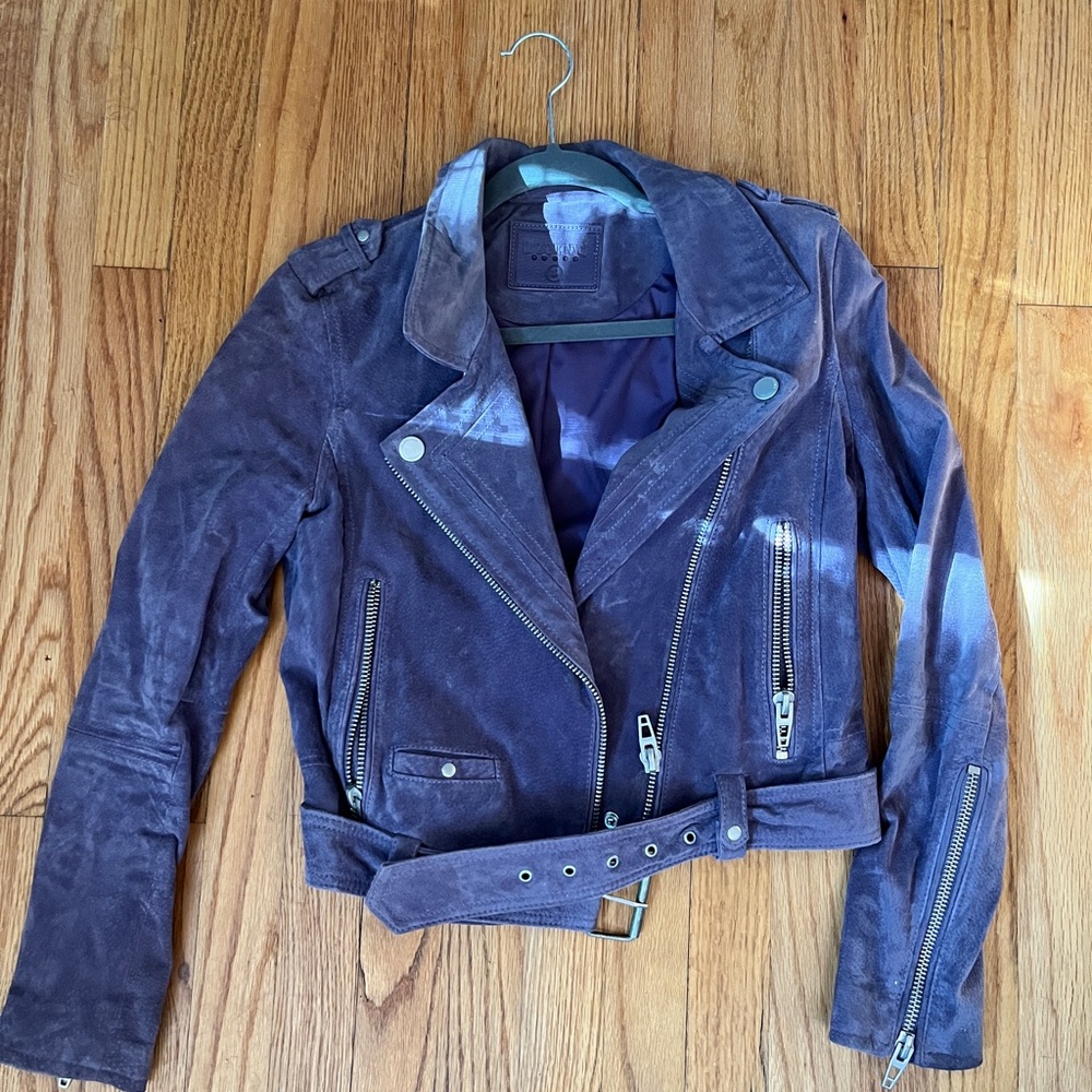 BLANK NYC Suede Biker Jacket